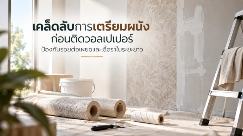 เคล็ดลับการเตรียมผนังก่อนติดวอลเปเปอร์ ป้องกันรอยต่อเผยอและเชื้อราในระยะยาว